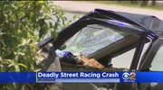 A CRASH RACING DEAD ON THE STREET