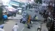 motorcyclist killed by electric stick