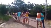 Girl street fight