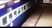 Man gets sucked down between the train and platform
