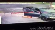 Funny accident man dragged by his own car