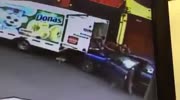 woman collides with the driver