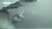 Stupid woman run over