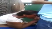 Crackhead gets a BJ among trash