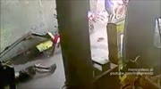 Guy Goes Flying From Exploding Tire Accident at Shop