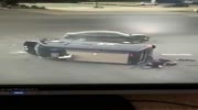 Men ejected out of a car while a crash
