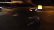 An accident with a motorcycle ..