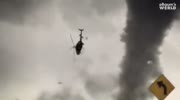 Helicopter Gets Sucked Into A Tornado Man Falls Out