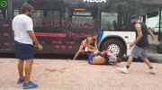 Busdriver attacked by tourist on Ibiza.