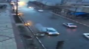 Driving car struck by lightning. (repo)
