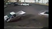 Fatal car crash at red light