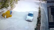 Truck loses control and overturns