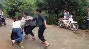 Chinese fighting and trying to take off clothing to another china