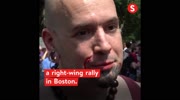 Antifa Sucker Punches it's own at Free Speech Boston Rally