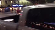 Antifa protestors attack a Truck of whites