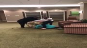 Racist woman gets beat up in hotel lobby