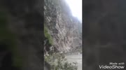 Crushed by rocks