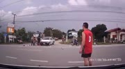 High speed crash of a rider
