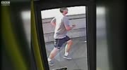 Jogger 'pushed' woman in front of bus