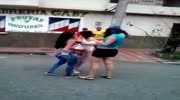 Local whores fight on the street