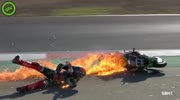 Heavy crash:Tom Sykes on fire