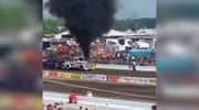 Racing truck loses engine