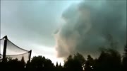 Scarry face form cloud while Irma