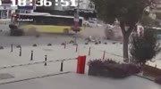 Bus destroys a car killing occupants
