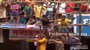 Wall collapses while a ritual parade