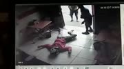Robber gets shot in a chest by a victim