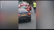 road rage row turns into full-on fist fight