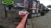 Stupid drunk guy breaks his ankle after jumping in undeep water.