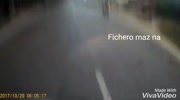 Piggy causes biker`s crash