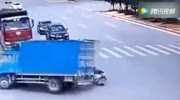 Scooter rider escapes death twice