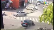 motorcyclist collides with car