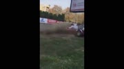 Guy gets hit by racing car in Macedonia