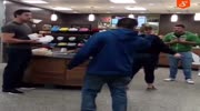 Couple fighting the wrong person.