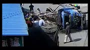 Top-Heavy Lorry Overturns!