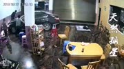 The car ran out of control and crashed into the restaurant