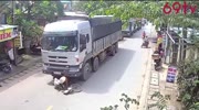 Elderly woman Crushed by truck