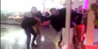 Coward gives headkick during tourist fight