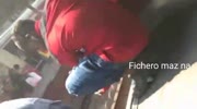 Dude hanging on a train gets killed by a pole