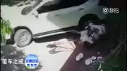 Woman on a scooter gets run over by a SUV (repost)