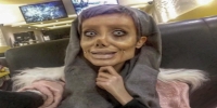 Girl from Iran turned in to a monster while making Angelina Jolie out of herself