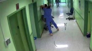 Patient fights a doctor in a hospital