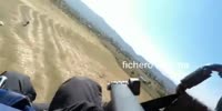 Paraglider hits a man while landing