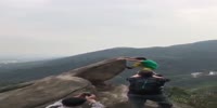 Chinese man falls off cliff (repost)