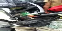 Truck passenger is alive stuck in crashed vehicle