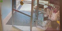 Woman kicking out a client.