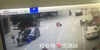 People were crashed into the car